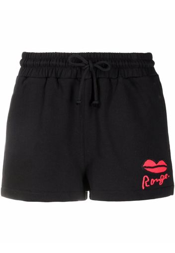 SONIA RYKIEL Rouge-print track shorts - Schwarz