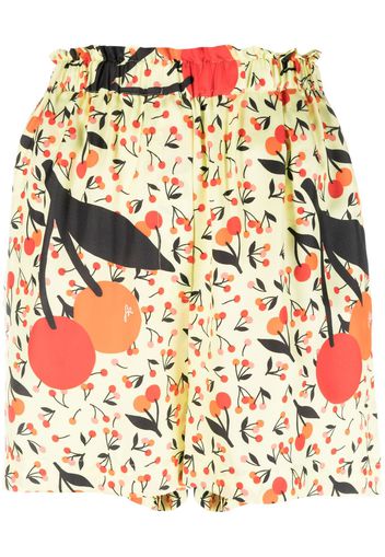 Sonia Rykiel Shorts mit Kirschen-Print - Gelb