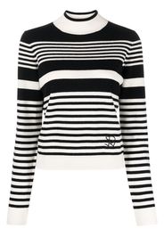 Sonia Rykiel striped crew-neck jumper - Weiß