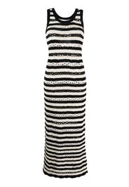 Sonia Rykiel Gestreiftes Maxikleid - Schwarz