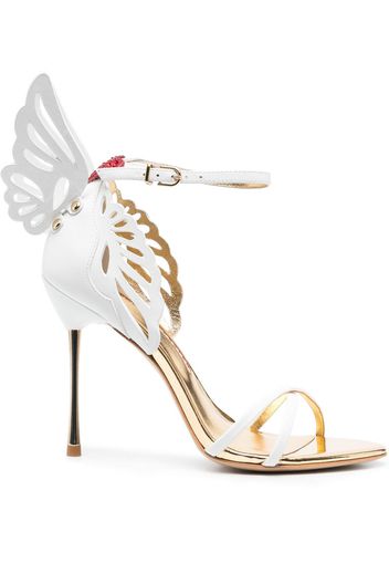 Sophia Webster Heavenly 100mm butterfly sandals - Weiß