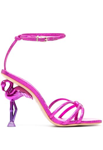 Sophia Webster Flo flamingo 115mm confetti sandals - Rosa