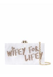 Sophia Webster Cleo Wifey box clutch - Weiß