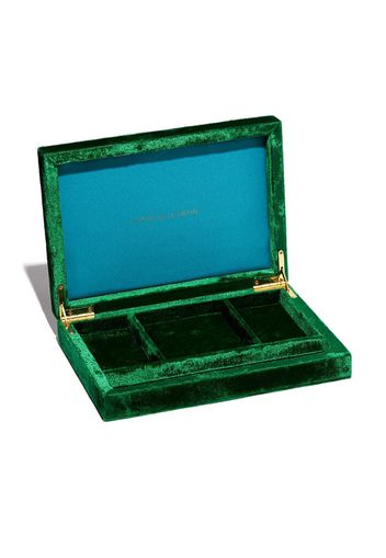 Sophie Bille Brahe Trésor crushed-velvet jewellery box - Grün