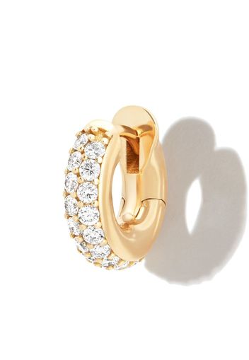 Spinelli Kilcollin 18kt yellow gold pavé set diamond huggie hoop earring