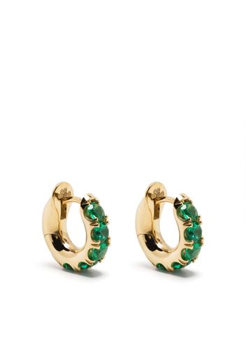 Spinelli Kilcollin 18kt yellow gold emerald hoop earring - Grün