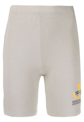 Sporty & Rich logo-print stretch shorts - Grün