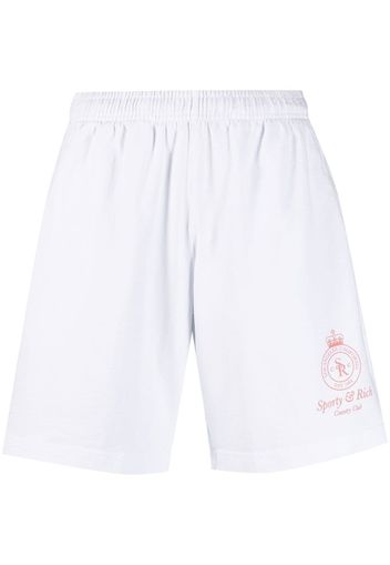 Sporty & Rich logo-print shorts - Weiß