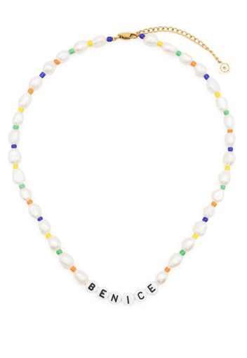 Sporty & Rich Be Nice pearl-bead necklace