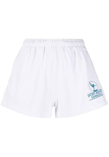 Sporty & Rich Gymnastics logo-print shorts - Weiß