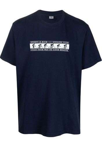 Sporty & Rich logo-print short-sleeved T-shirt - Blau