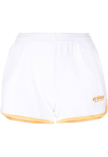 Sporty & Rich Shorts mit Logo-Stickerei - Weiß