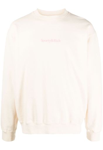 Sporty & Rich New Health cotton sweatshirt - Nude