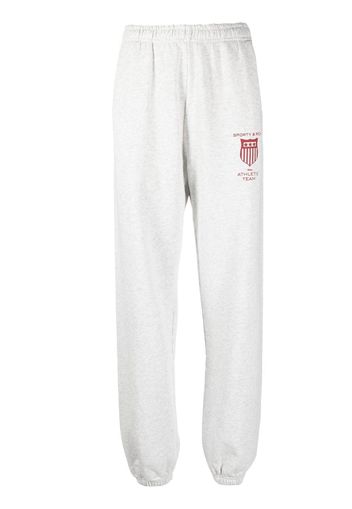 Sporty & Rich crest logo-print track pants - Grau