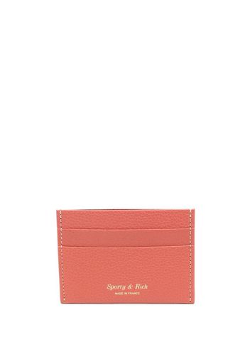 Sporty & Rich logo-stamp leather wallet - Rot