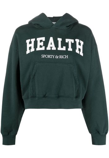 Sporty & Rich Health cropped hoodie - Grün