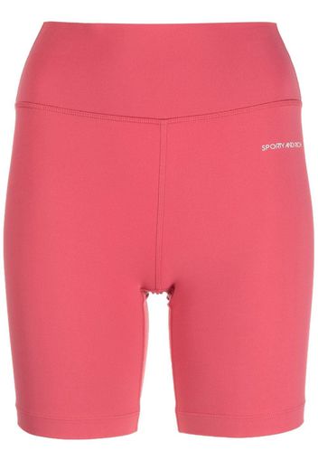 Sporty & Rich logo-print stretch shorts - Rot