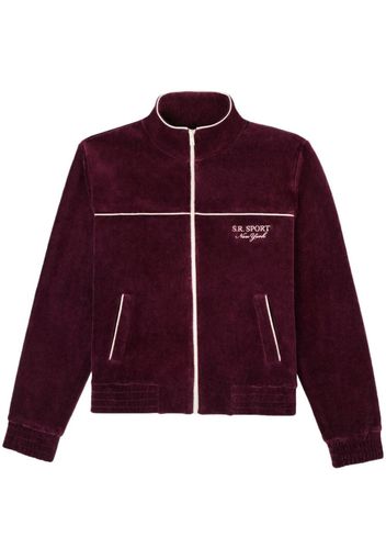 Sporty & Rich SR Sport velour track jacket - Rot