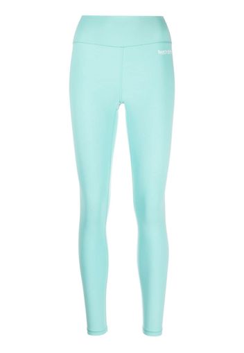 Sporty & Rich logo-print high-waisted leggings - Blau