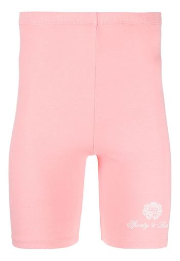 Sporty & Rich logo-print track shorts - Rosa