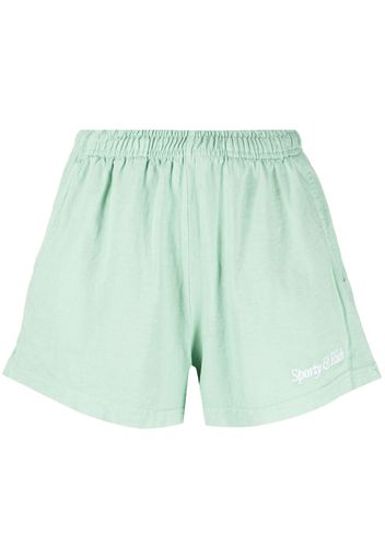 Sporty & Rich Shorts mit Logo-Stickerei - Grün