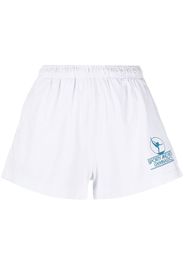 Sporty & Rich Gymnastics logo-print shorts - Weiß