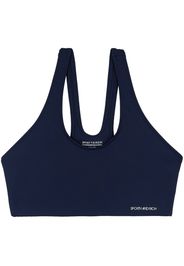 Sporty & Rich logo-print sports bra - Blau