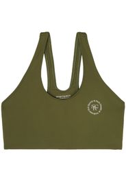 Sporty & Rich logo-print sleeveless sports bra - Grün