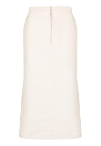 St. Agni low-waist tailored midi skirt - Nude