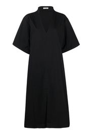St. Agni V-neck short-sleeved shirtdress - Schwarz