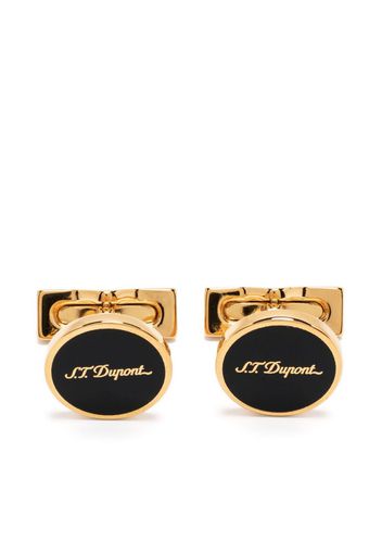 S.T. Dupont engraved-logo cufflinks - Gold