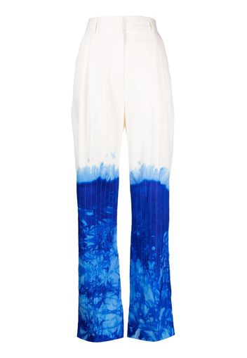 Stain Shade tie-dye wool suit trousers - Weiß