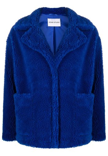 STAND STUDIO Marina faux-shearling jacket - Blau