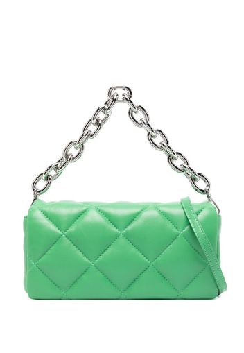 STAND STUDIO quilted chain-detail shoulder bag - Grün