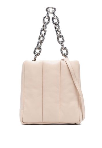 STAND STUDIO quilted chain-link tote bag - Nude