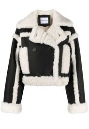 STAND STUDIO Jacke mit Shearling-Besatz - Schwarz
