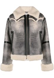 STAND STUDIO Faux-Shearling-Jacke - Grau