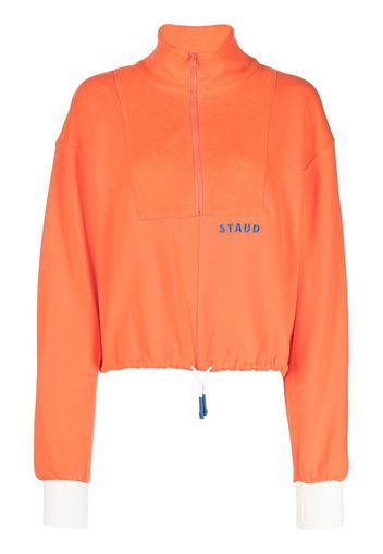 STAUD Sweatshirt mit Logo-Stickerei - Orange