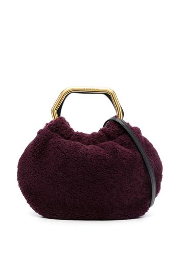 STAUD lamb fur clutch-bag - Violett