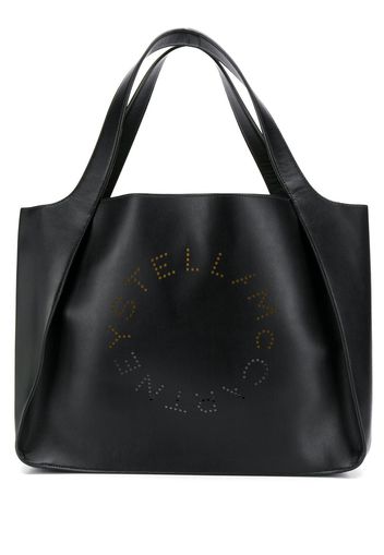 Stella McCartney 'Stella' Handtasche mit Logo - Schwarz