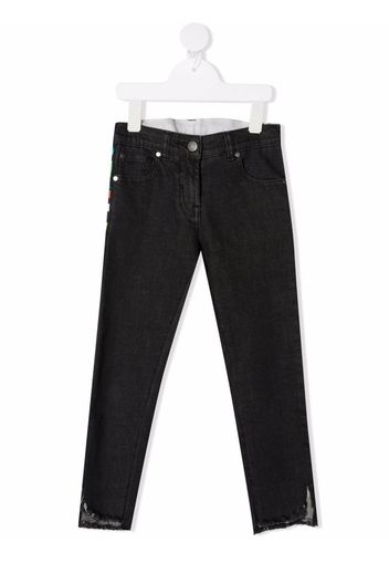 Stella McCartney Kids Jeans mit Logo-Streifen - Schwarz