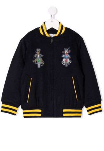 Stella McCartney Kids Bomberjacke mit Stickerei - Blau