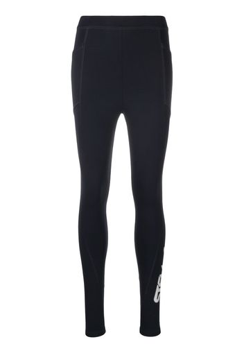 Stella McCartney Leggings mit Logo-Print - Blau