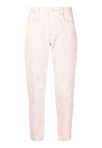 Stella McCartney Ausgeblichene Cropped-Jeans - Rosa