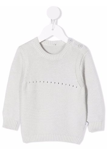 Stella McCartney Kids Gestrickter Pullover mit Dalmatiner - Grau