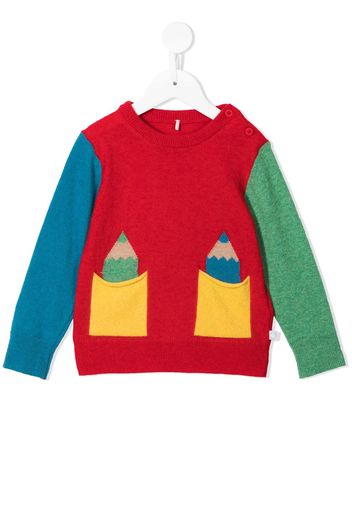 Stella McCartney Kids pencil print sweater - Mehrfarbig