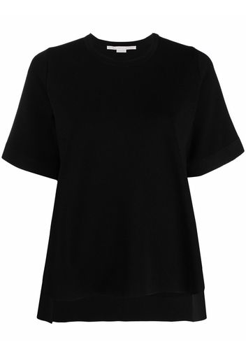 Stella McCartney Strong Silhouette short-sleeve knitted jumper - Schwarz