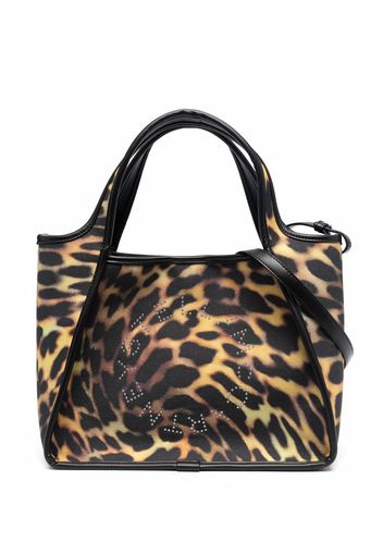 Stella McCartney Shopper mit Leoparden-Print - Schwarz