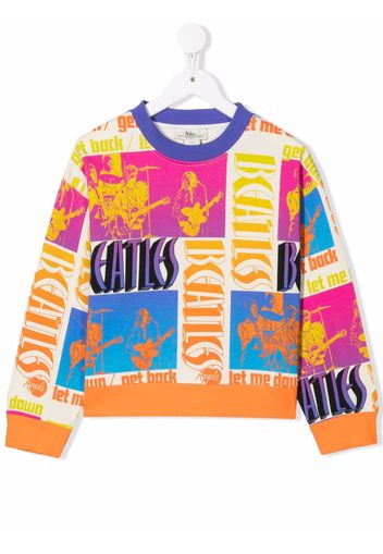 Stella McCartney Kids logo-print crew neck sweatshirt - Orange