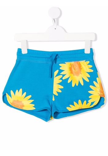Stella McCartney Kids floral drawstring shorts - Blau